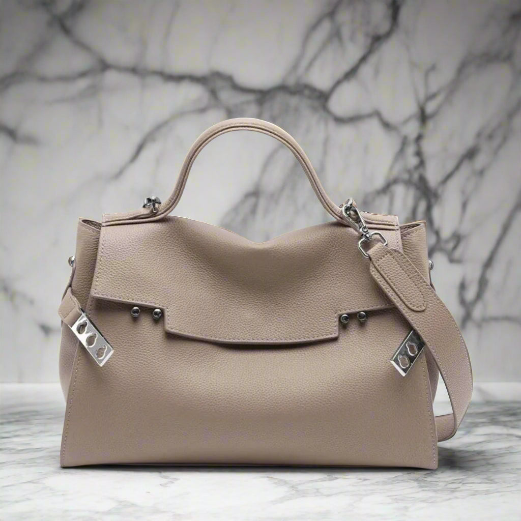 ARI luxury soft cowhide leather shoulder bag fashionable, roomy & durable women trend,n