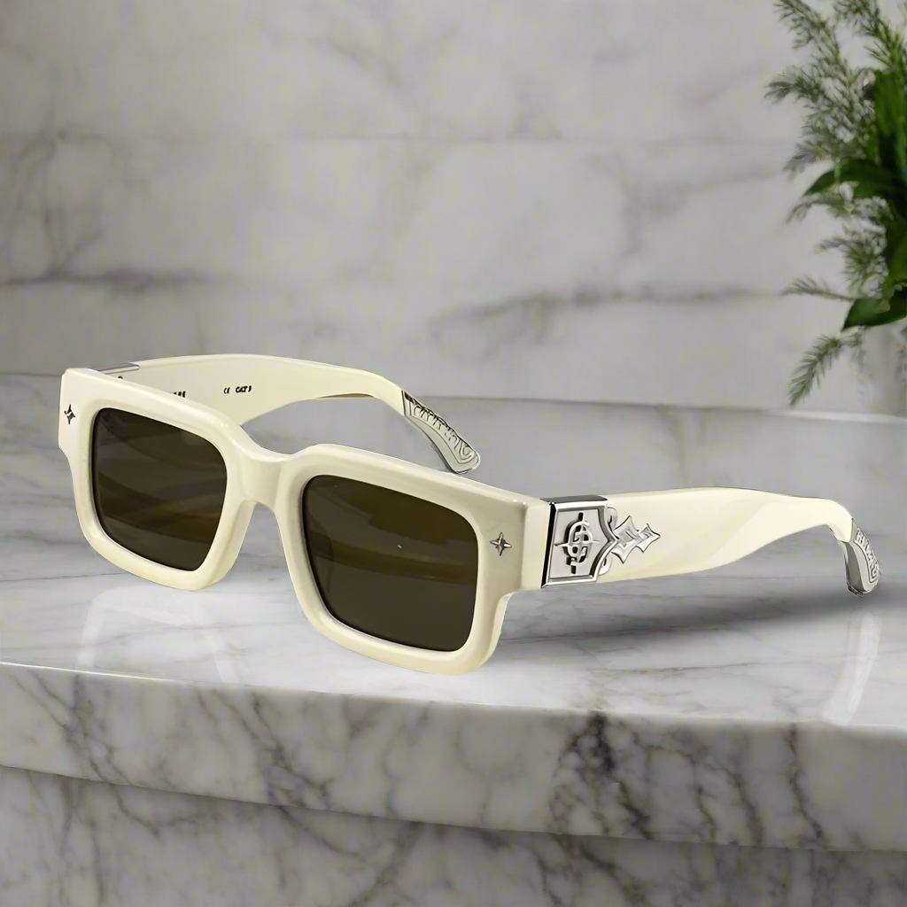 Getaway jet black thick acetatе high‑street shades luxury eyewear