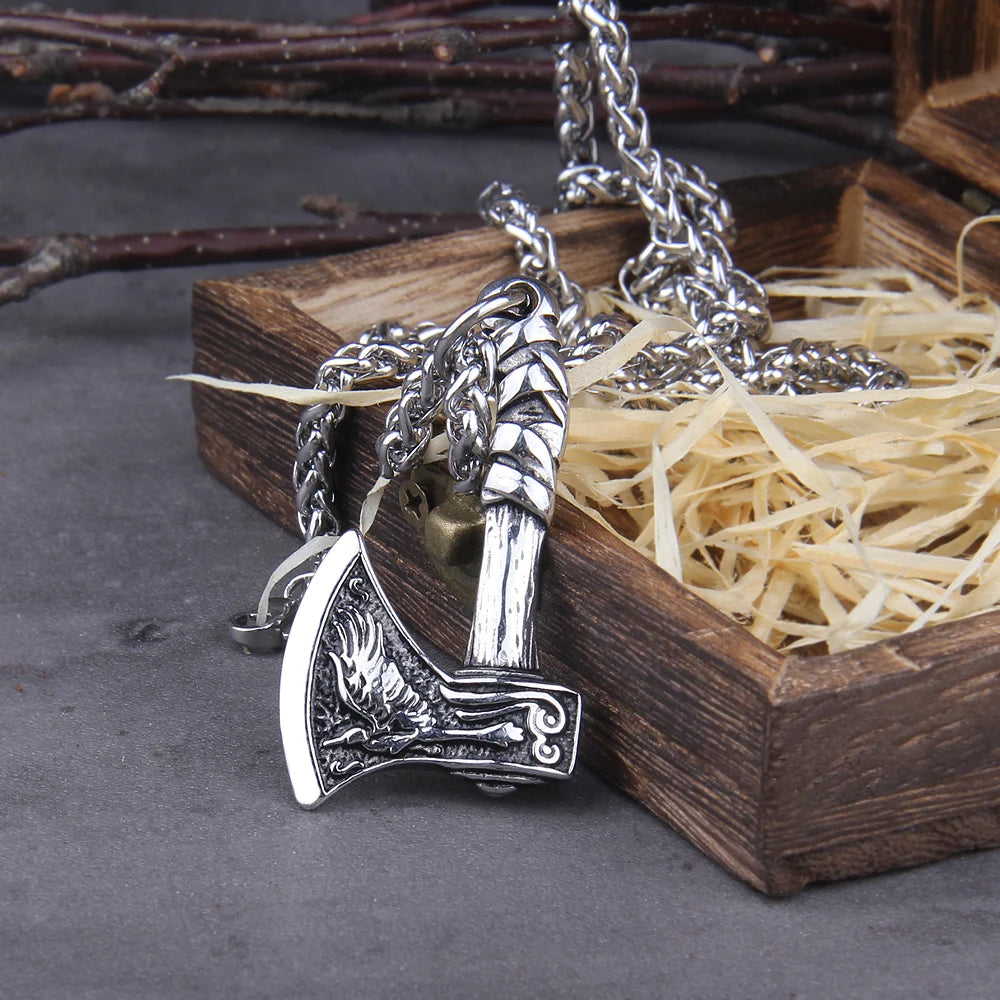 Never fade wolf and raven slavic wild amulet talisman viking necklace jewelry