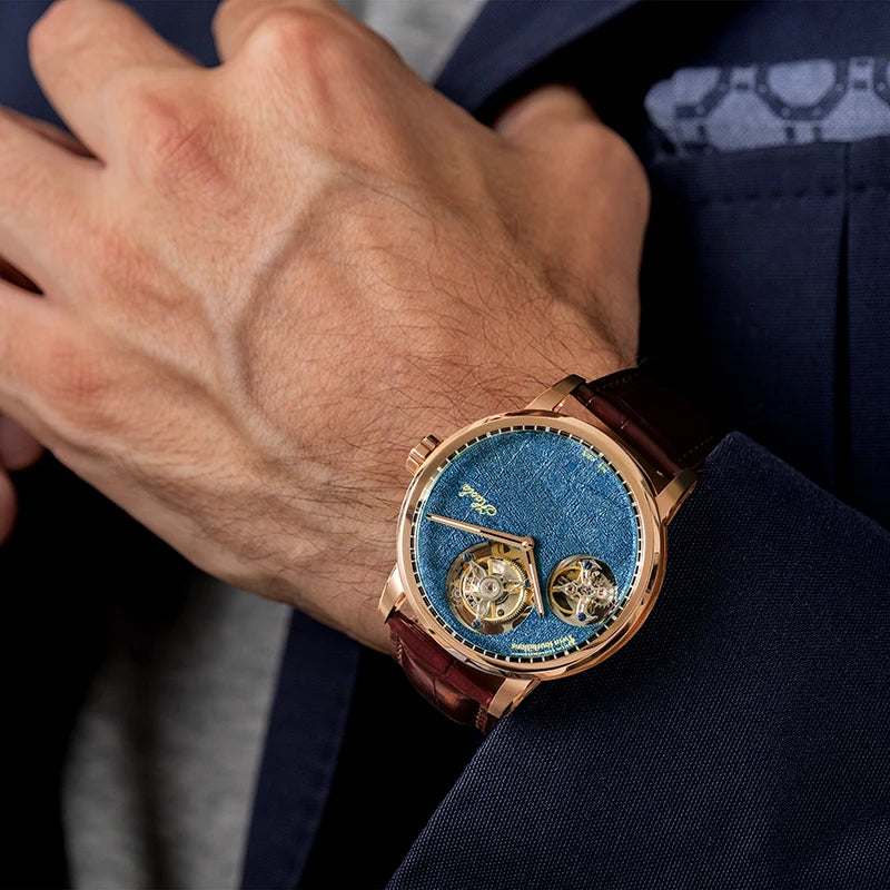 Haofa luxury skeleton double tourbillon limited edition
