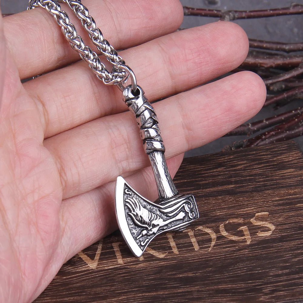 Never fade wolf and raven slavic wild amulet talisman viking necklace jewelry