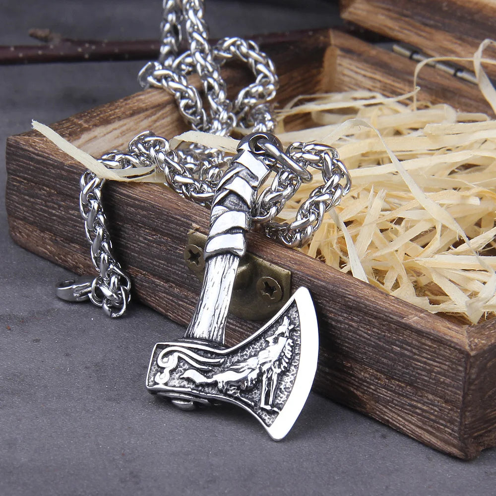 Never fade wolf and raven slavic wild amulet talisman viking necklace jewelry