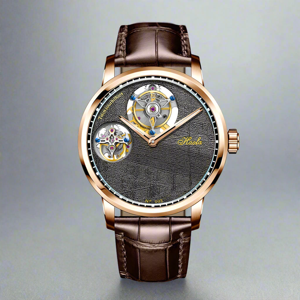 Haofa luxury skeleton double tourbillon limited edition