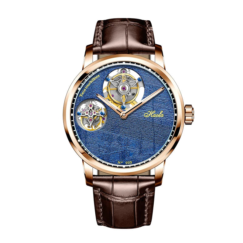 Haofa luxury skeleton double tourbillon limited edition