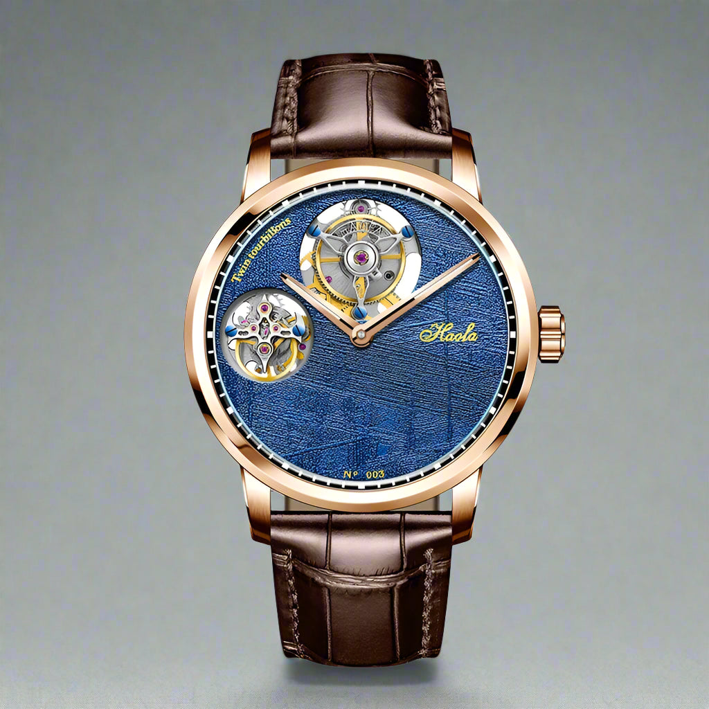 Haofa luxury skeleton double tourbillon limited edition