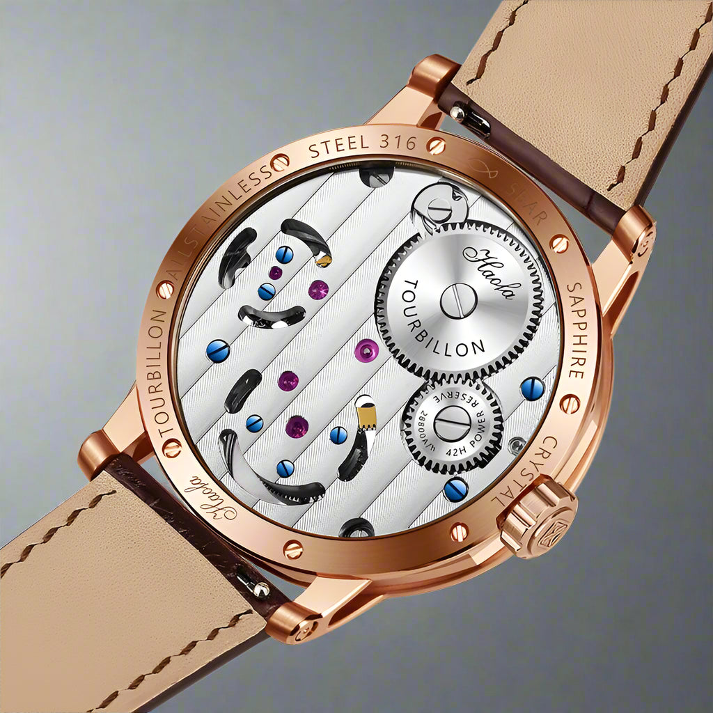 Haofa luxury skeleton double tourbillon limited edition