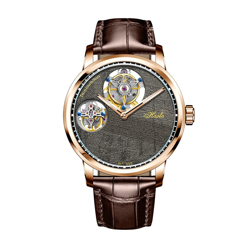 Haofa luxury skeleton double tourbillon limited edition