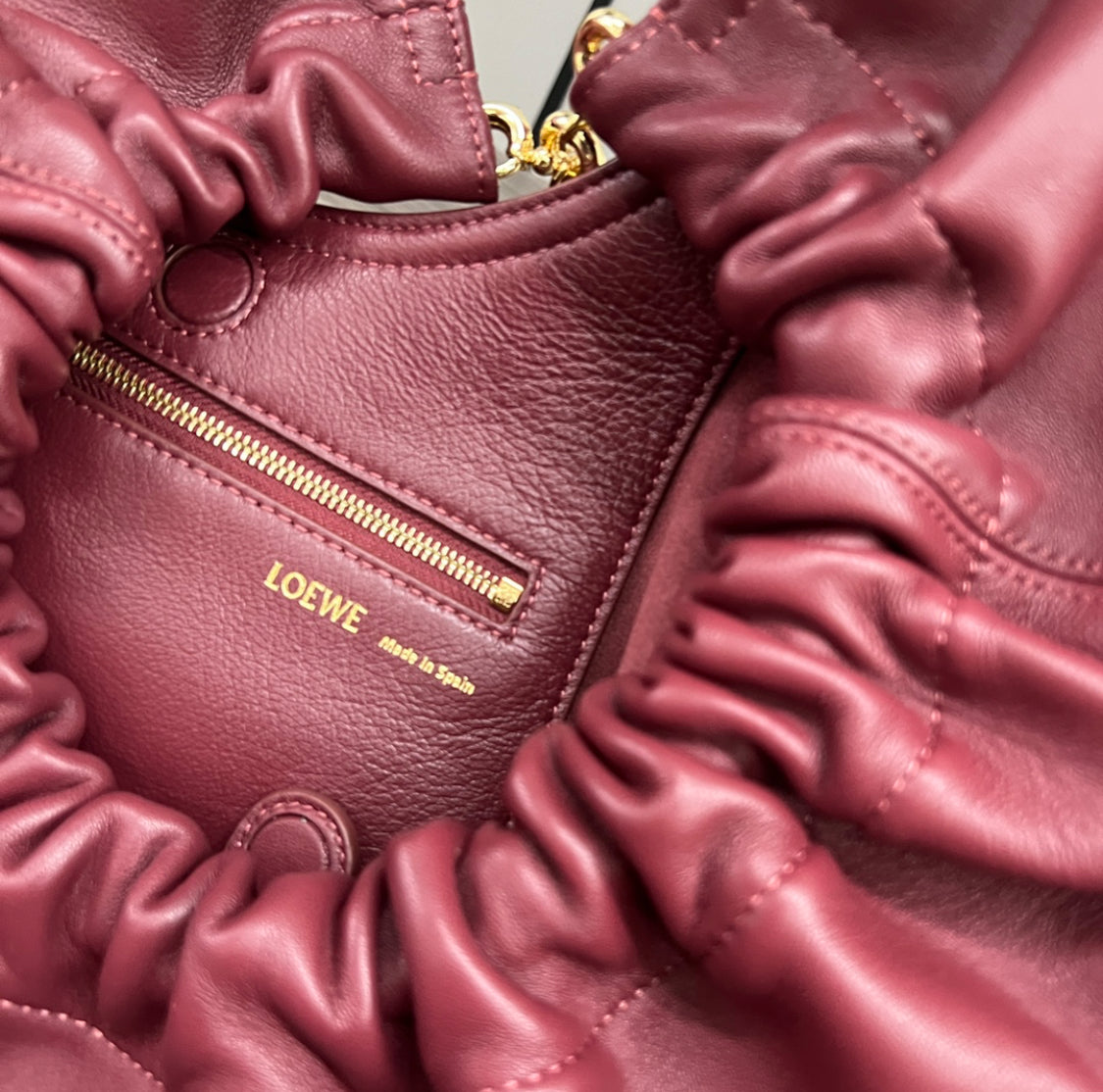 Luxury split leather designer shoulder,Loewe bag for girls