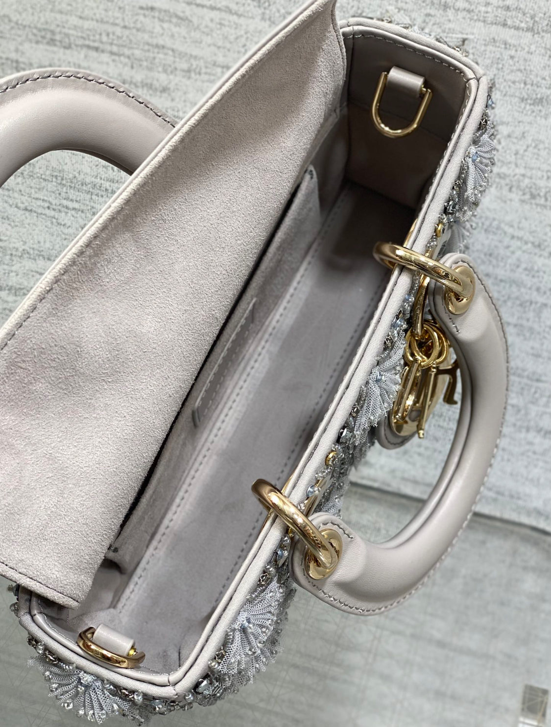 Women high fashion leather handbag classic christian dior look with modern design