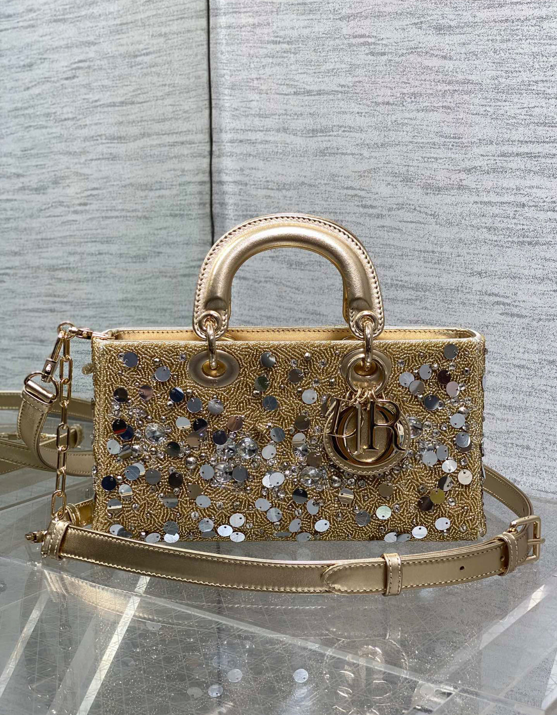 Women high fashion leather handbag classic christian dior look with modern design