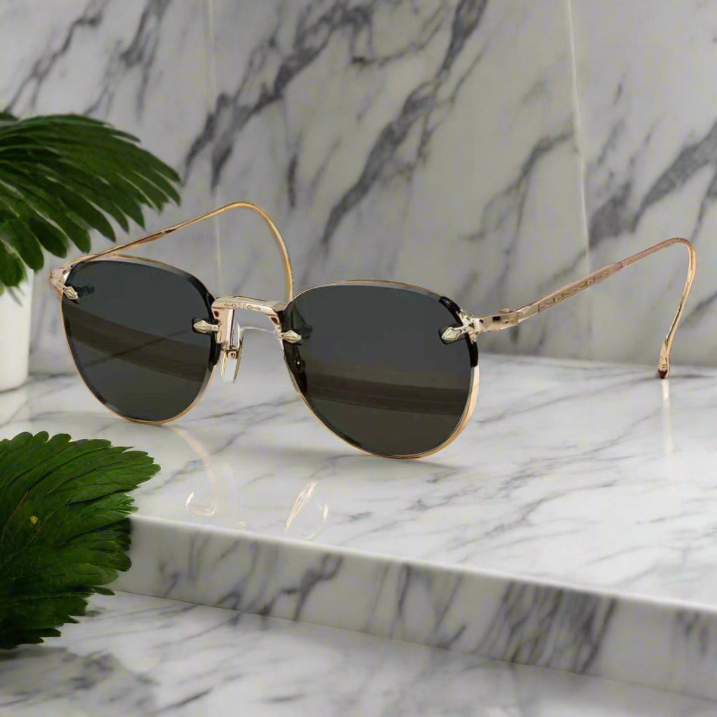 Jacques marie mage FAIRBANK fashion iconic trend sunglasses niche style rimless titanium,f