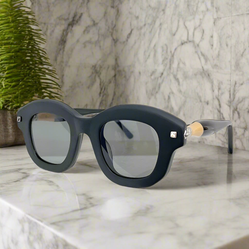Kuboraum maske J1 premium sunglasses thick acetate classical design lenses,gy