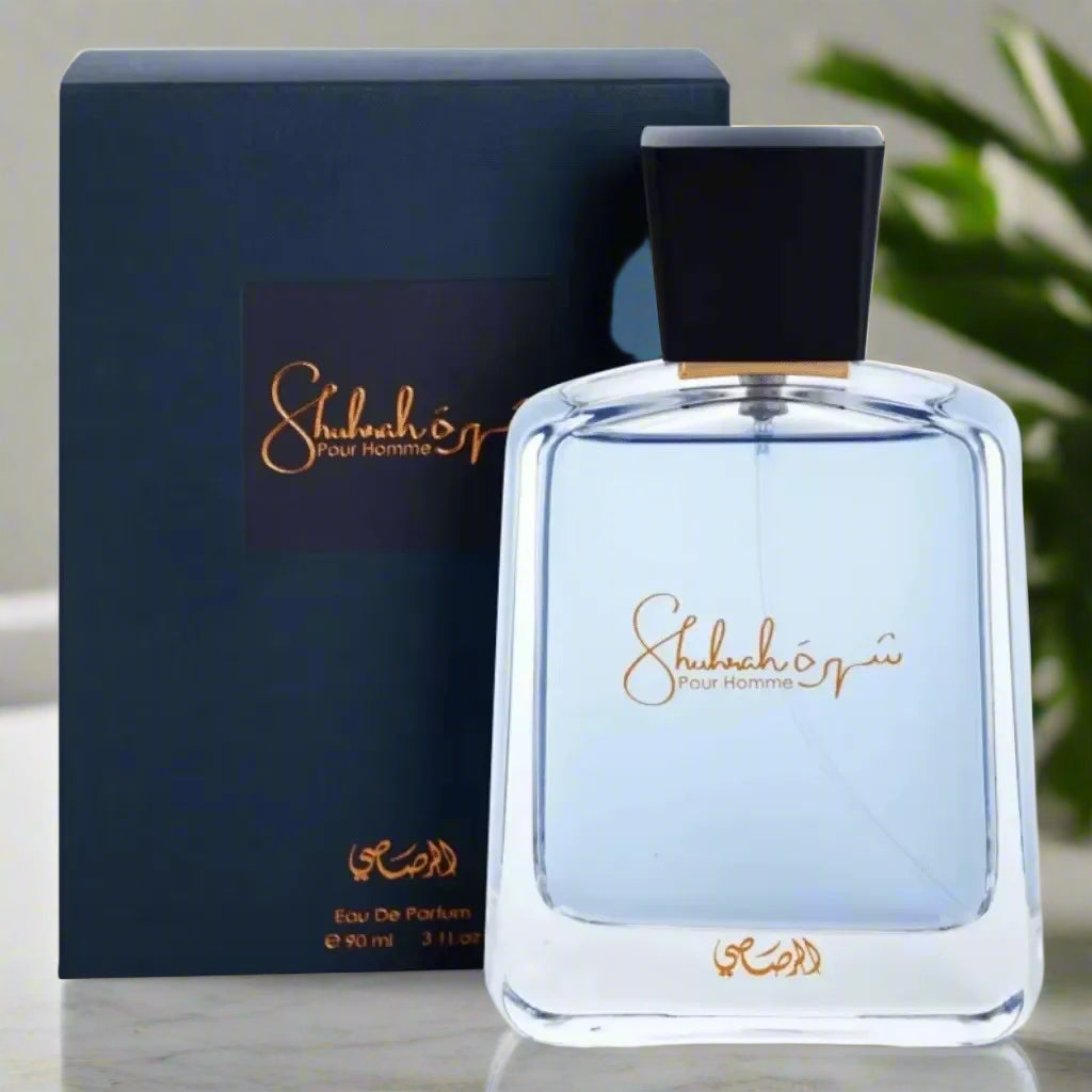 Shibachopu Pour Homme perfume bottle and packaging on a white background