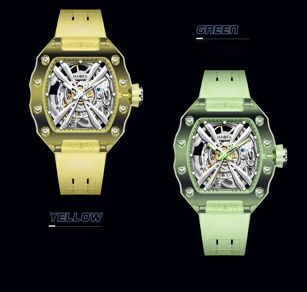 Haofa luminous crystal watch automatic mechanical timepiece