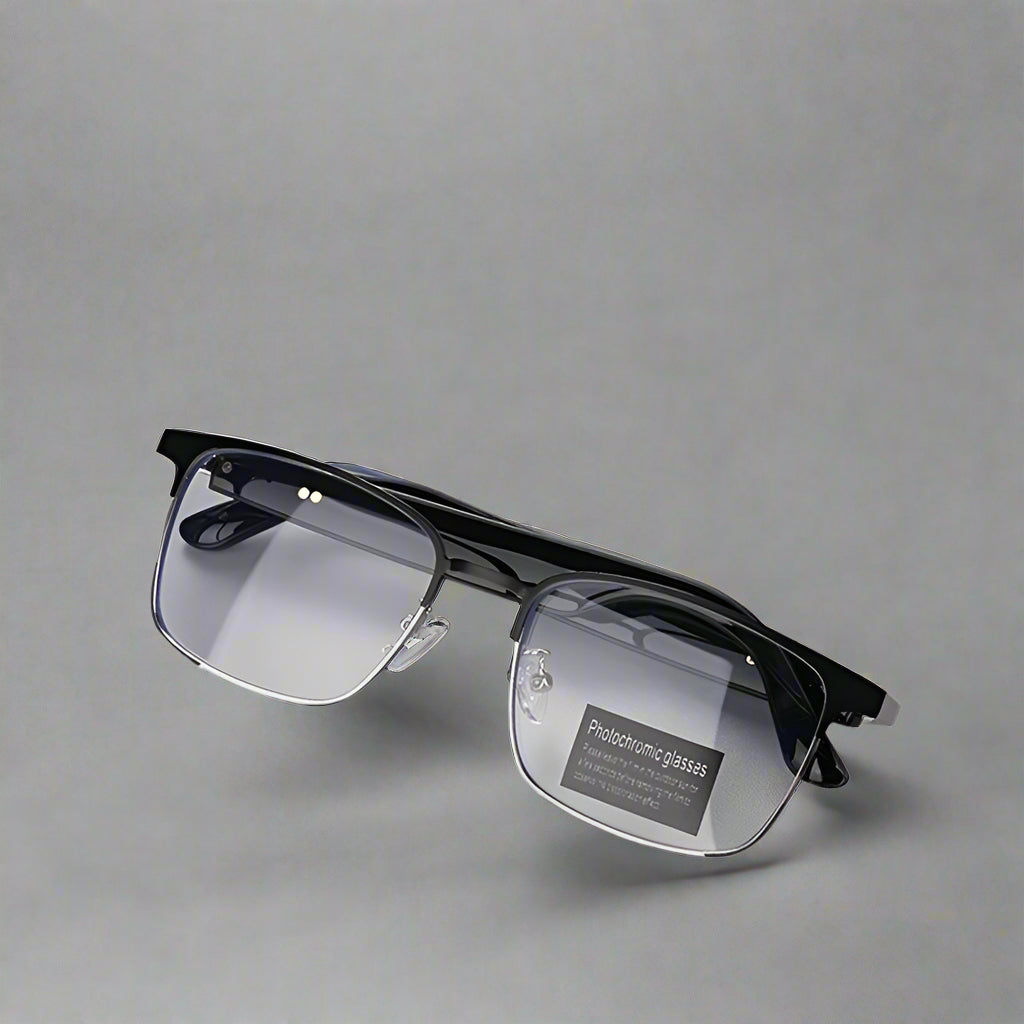 Translation glasses with AI on a white background