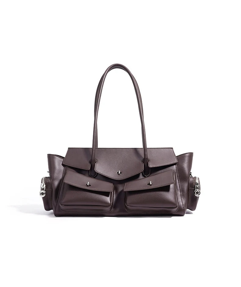 ARI women large capacity shoulder handbag – multi-pocket underarm bag for daily use