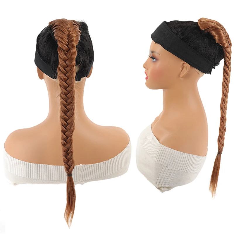 Ponytail extensions – 24 inch synthetic curly drawstring hairpiece for women