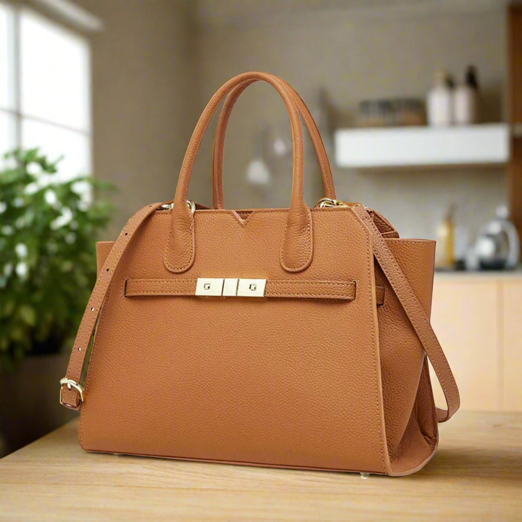 Classic leather tote bag for women new design genuine cowhide large capacity