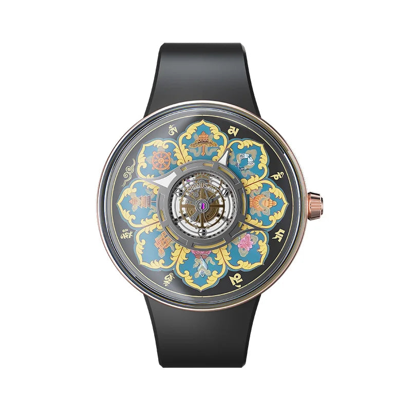 CRONUSART Men Tourbillon Watch Titanium Mechanical watch