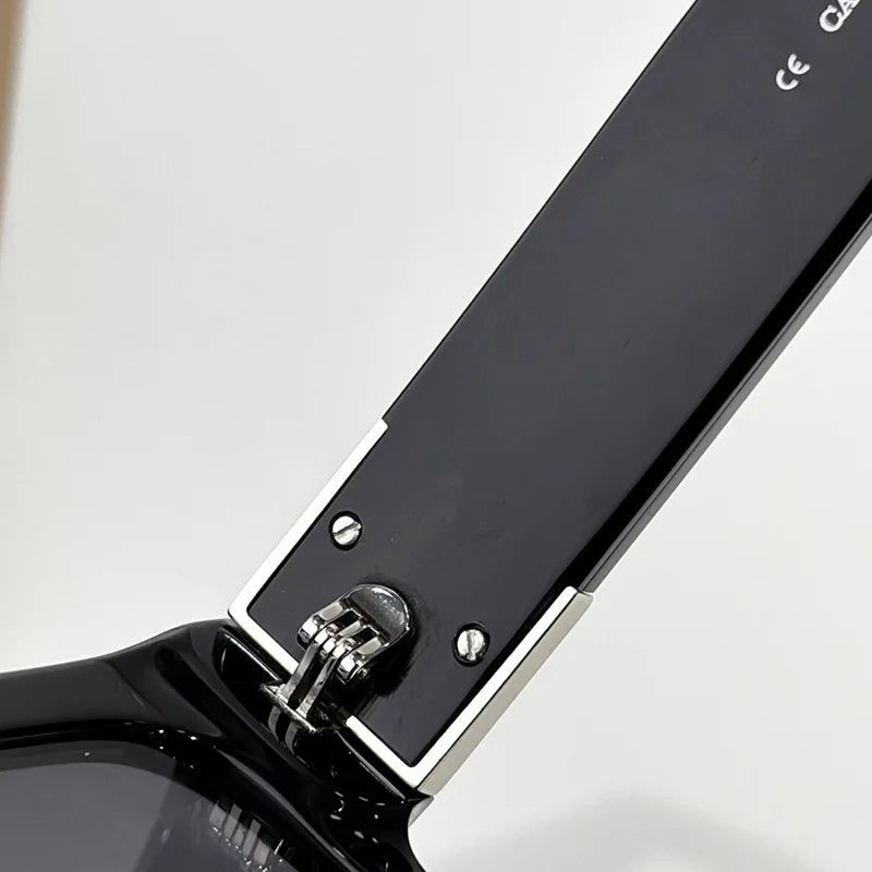 Getaway jet black thick acetatе high‑street shades luxury eyewear