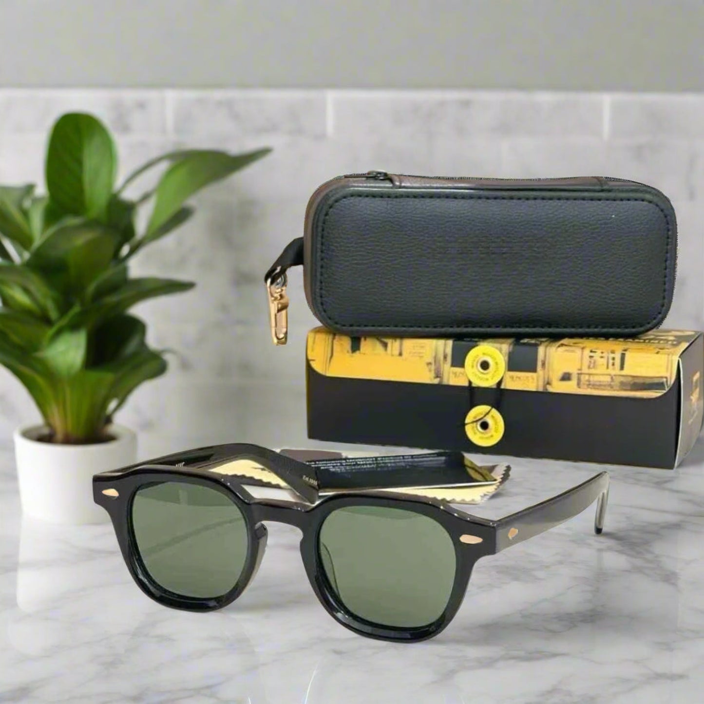 Moscot Dolt premium polarized sunglasses with luxury retro design