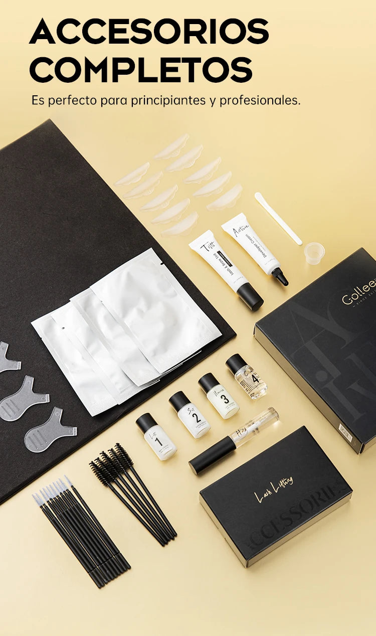 Gollee Semi permanent lash & brow tint natural black eyelash lifting & perming kit