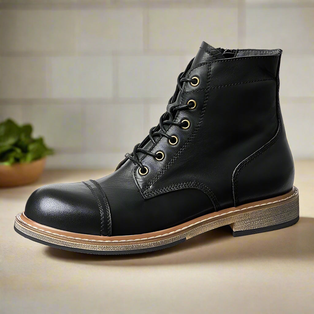 Mens Genuine Leather Boots Handmade Quality Comfortable - ARI
