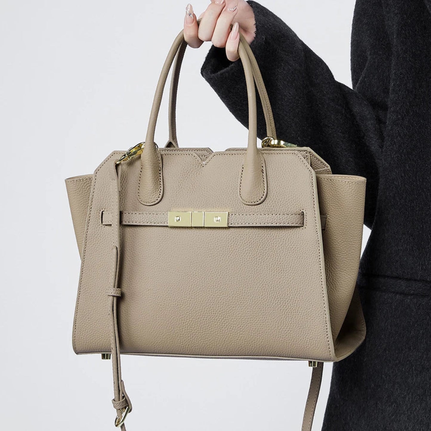 Classic leather tote bag for women new design genuine cowhide large capacity