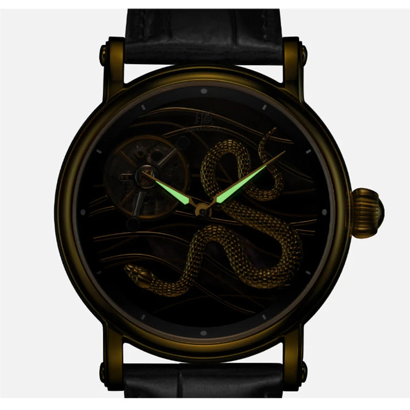 Shanghai Golden snake carrousel Tourbillon hand wound limited edition timepiece