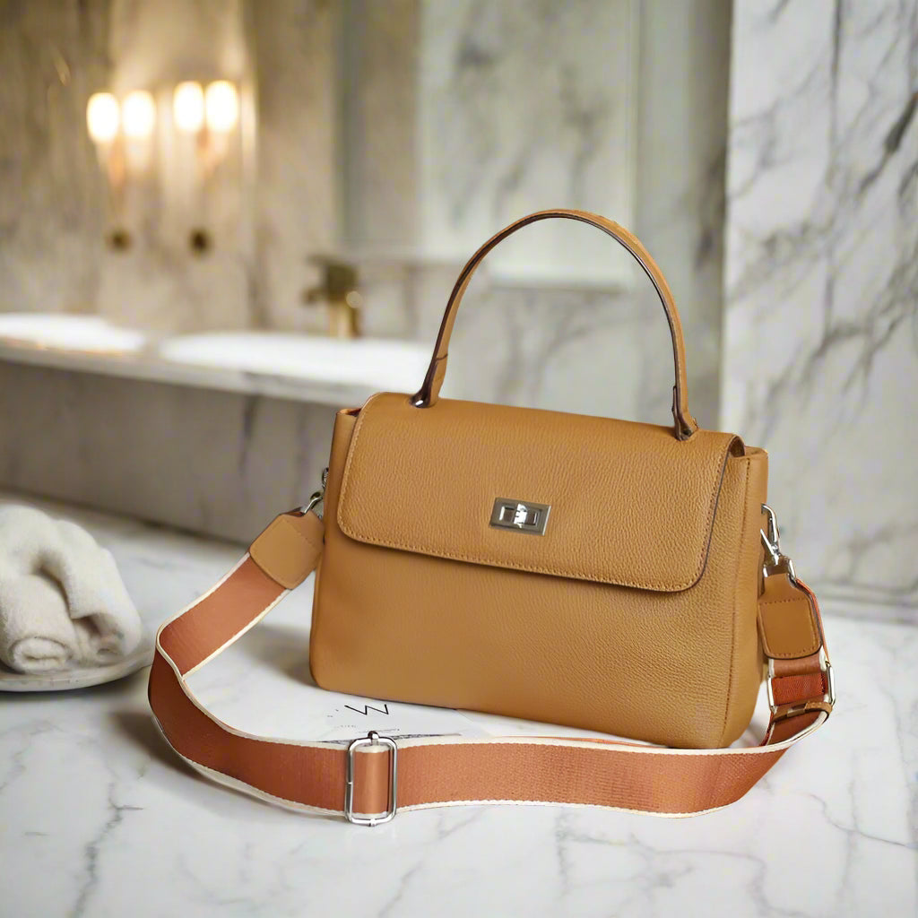Vintage Leather Messenger Bag for Women – Designer Office Shoulder & Crossbody Purse,ok