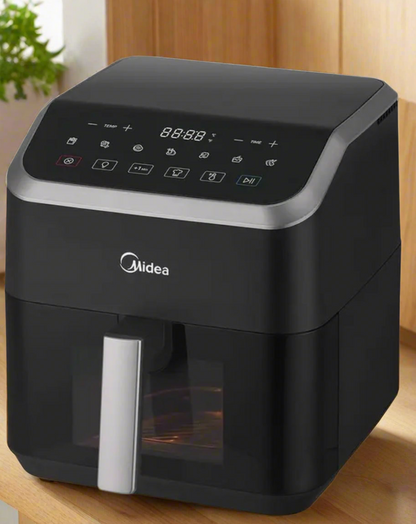 Hot air Fryer Large capacity, heats press technology, 90% Less Oil, Energy and Time Saving midea