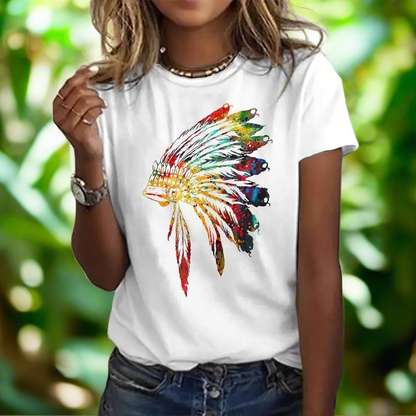 summer women indian  casual short sleeve t-shirt oversized streetwear