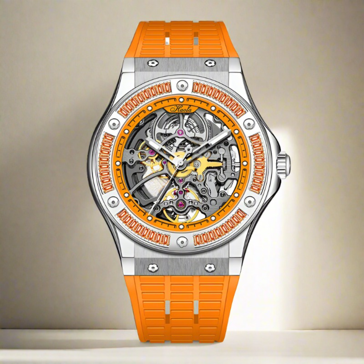 Haofa skeleton watch men ,women Luxury automatic mechanical Watch 1913S