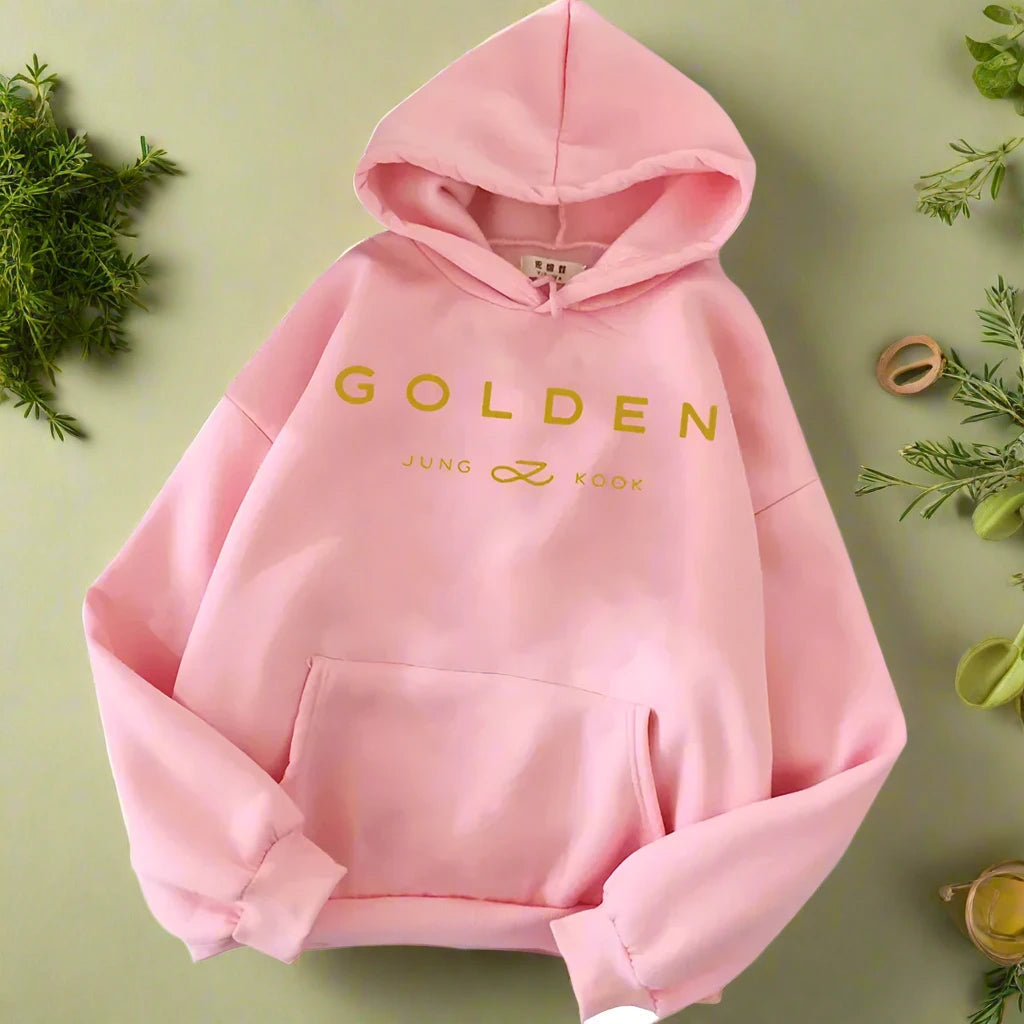 Hot hoodie vintage  winter warm golden unisex hoodies