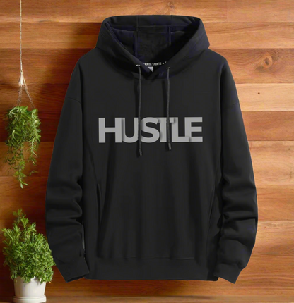 HUSTLE Art ,Winter Plush Hoodie Warm and Stylish for Cold Weather Comfort