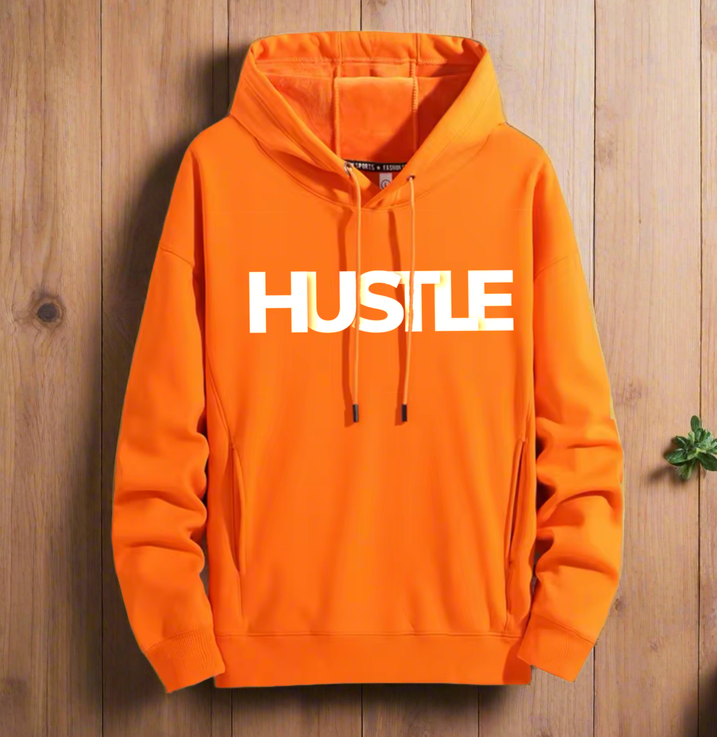 HUSTLE Art ,Winter Plush Hoodie Warm and Stylish for Cold Weather Comfort