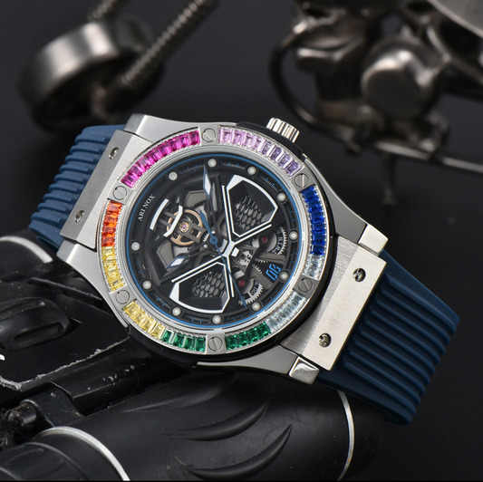 ARI NOX Cool Knight Sports Men's Watch | Sapphire Glass | Stainless Steel | Hollow Design