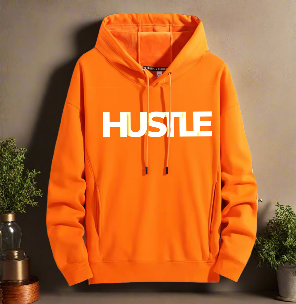 HUSTLE Art ,Winter Plush Hoodie Warm and Stylish for Cold Weather Comfort