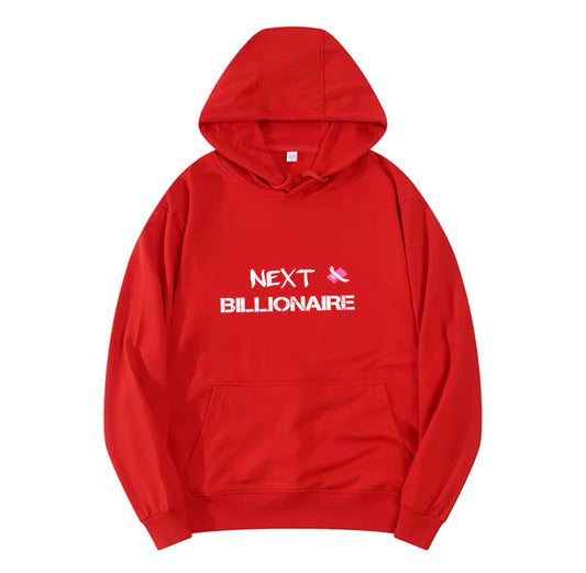 Motivational Line - NEXT BILLIONAIRE ,2025 New Fashionable Round Neck Sweater for Spring & Autumn