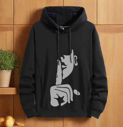 silence Art  Hoodie Warm and Street Style