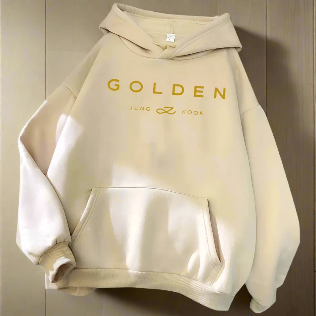 Hot hoodie vintage  winter warm golden unisex hoodies