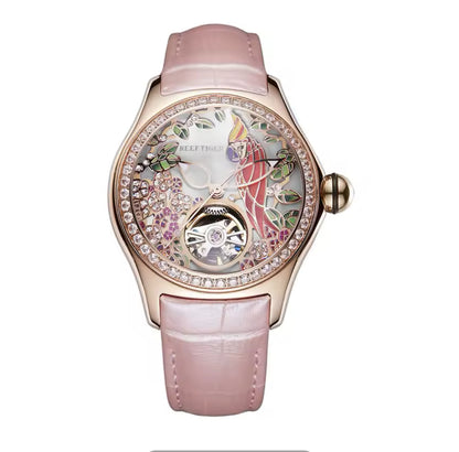 Women Luxury Fashion Watch Diamond Automatic Tourbillon Watch