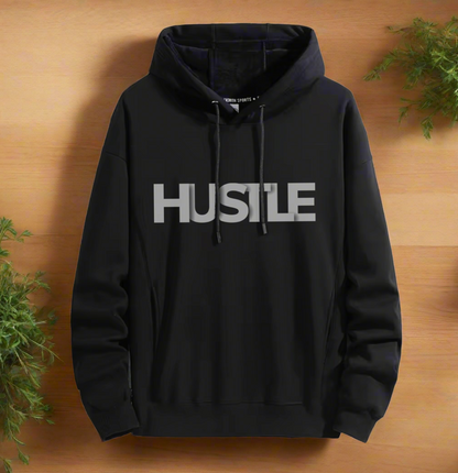 HUSTLE Art ,Winter Plush Hoodie Warm and Stylish for Cold Weather Comfort