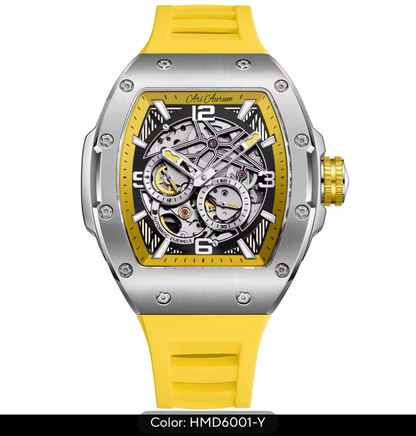 ARI AURUM Automatic Mechanical Luxury Watch Sapphire Stainless Steel Skeleton Watches