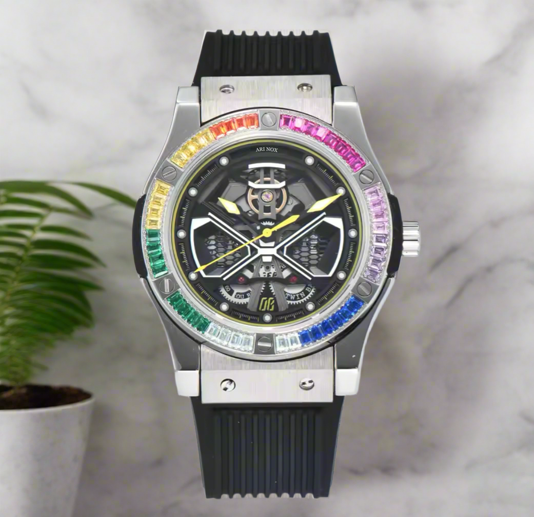 ARI NOX Cool Knight Sports Men's Watch | Sapphire Glass | Stainless Steel | Hollow Design