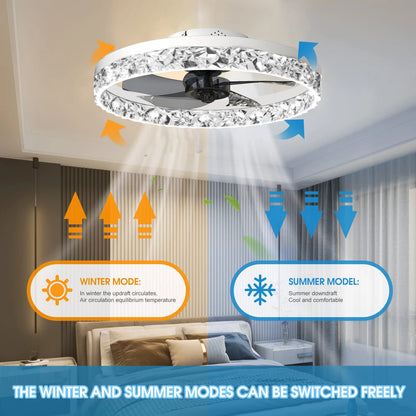 ceiling fan with led light and remote electric fan for home decoration