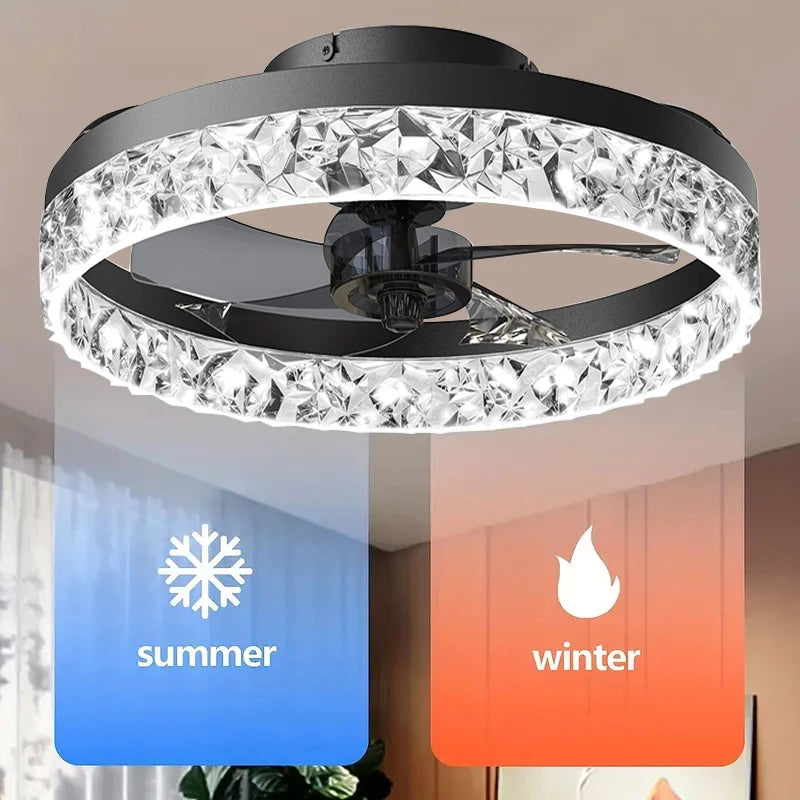 ceiling fan with led light and remote electric fan for home decoration