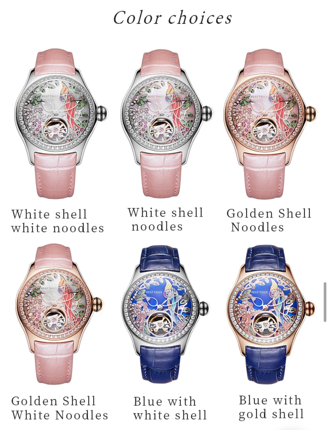 Women Luxury Fashion Watch Diamond Automatic Tourbillon Watch