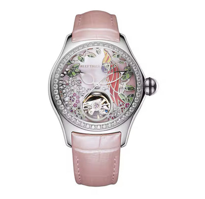 Women Luxury Fashion Watch Diamond Automatic Tourbillon Watch