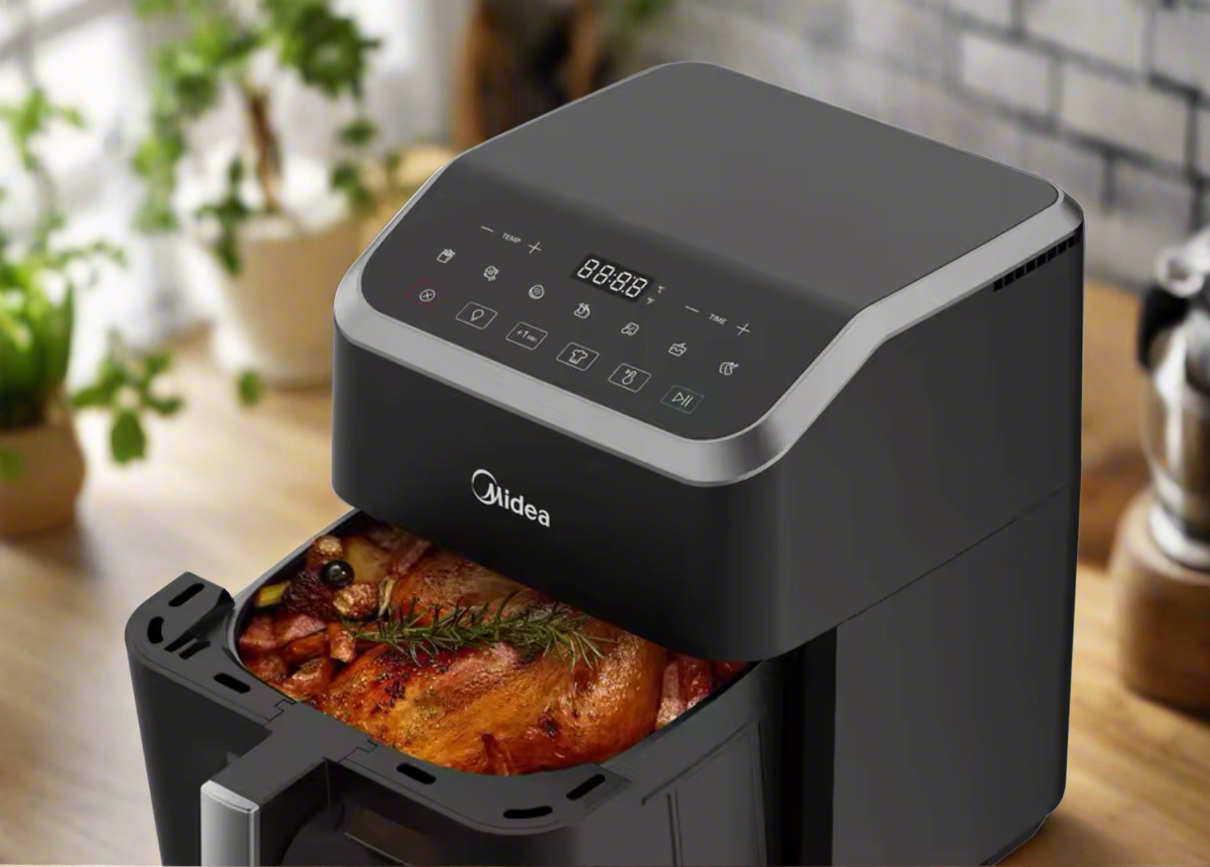 Hot air Fryer Large capacity, heats press technology, 90% Less Oil, Energy and Time Saving midea